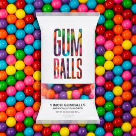 Candy Envy Candy Envy - Assorted 1 Inch Gumballs - 2lb Bag - Approximately 113 Gumballs Per Bag - North American Made & Kosher Certified - Gumballs for Gumball Machine - Gumball Refills