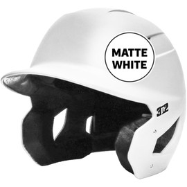 3N2 Pro Clutch Baseball Helmet - Ventilated High-Impact Shell, Moisture-Wicking Padding - Matte, White (SM/M)