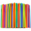 100 Pcs Colorful Flexible Plastic Straws, Disposable Bendy Straws, 10.2"