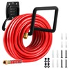 QMSK Metal Wall Mounted Hose Reel for Outside, Durable Hook