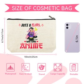 DJOLY Anime Lover Gifts for Women Girls, Anime Birthday Decorations for Sister, Anime Merch Makeup Bags, Anime Party Favors for Christmas, Anime Accessories Travel Cosmetic Pouch, Anime Stuff