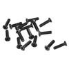 sourcing map M3 x 12mm Phillips Screw Fastener Black for