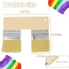 Double Paint Brush U Shaped Bristle Art Flat Texture Brushes