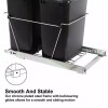 ZENY Pull Out Trash Kitchen Under Cabinet Waste Container Double