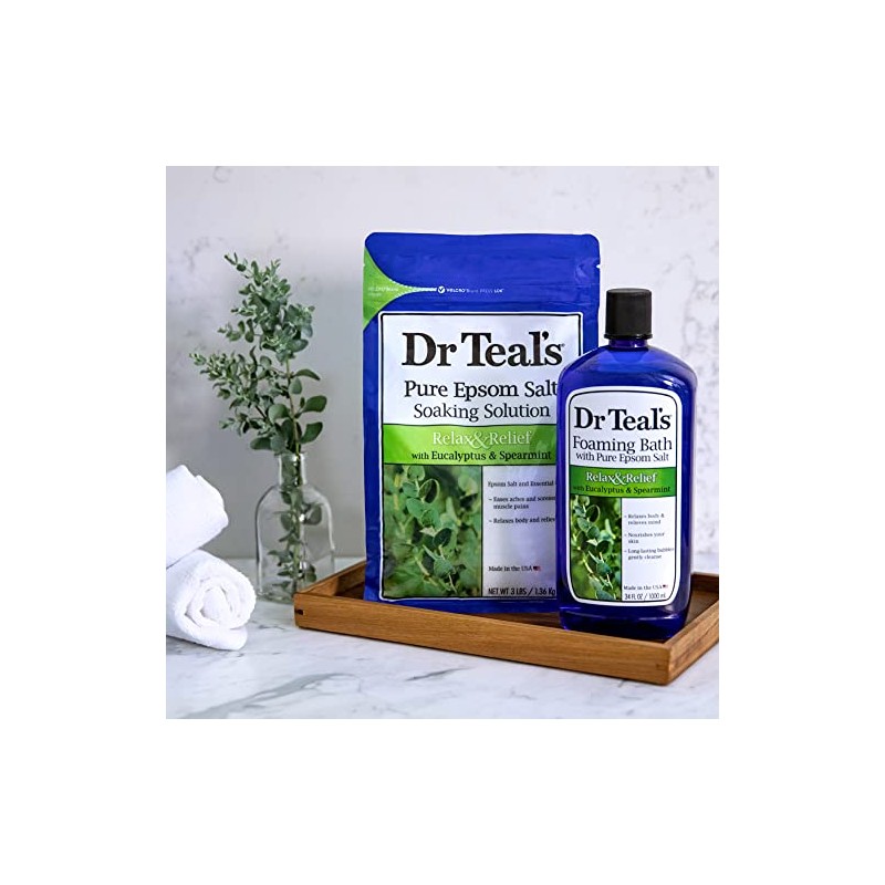 Dr Teal's Epsom Salt Soaking Solution and Foaming Bath with