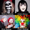 MEICOLY Clown Makeup Kit,White Black Red Face Body Paint for