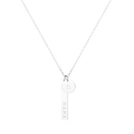 Tavuala MAMA Necklace - Initial Necklace for Women, Mothers Day Gift, Stainless Steel, No Gemstone