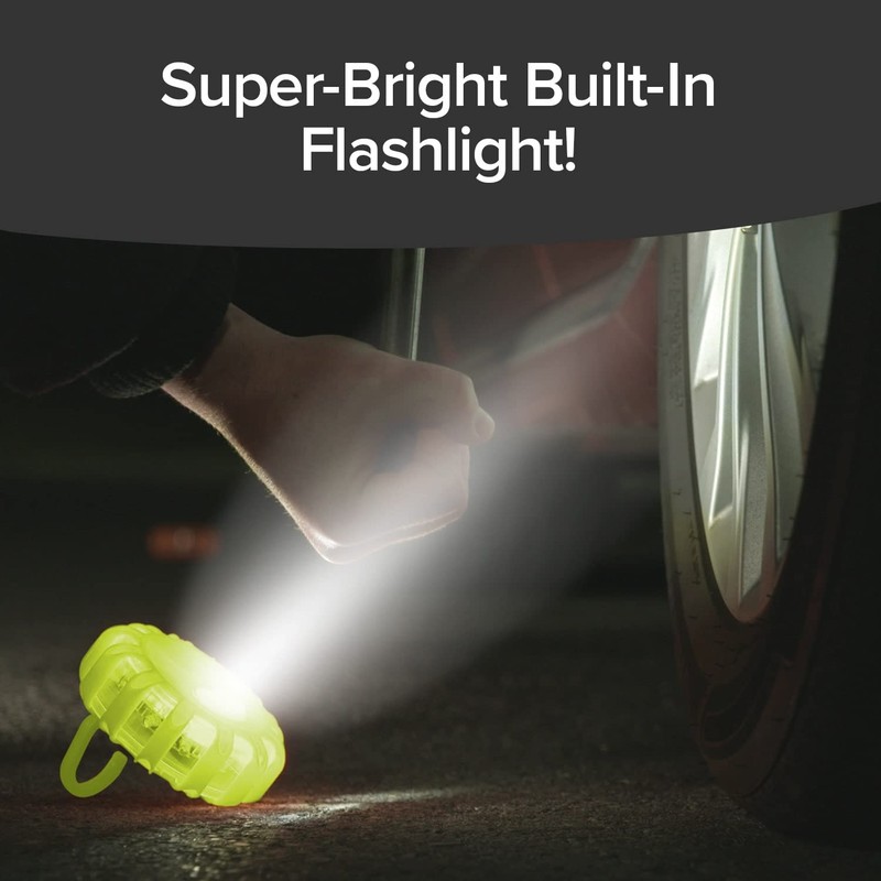 Lizard Flare Flameless Roadside Emergency Light, AS-SEEN-ON-TV, 360° of Visibility,