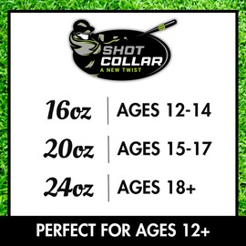 Shot Collar Bat Weight 16 to 24 oz | Easy On/Easy Off (Twist or Tap Off) Baseball Bat Weight | Customize Colors to Match Equipment or Team (16, 20, 24 Ounces) – White w/Maroon Inserts
