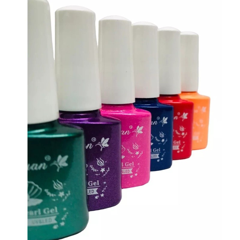 Gelish Set Esmaltes Caja 12 Gel Polish 3 Pasos Yuan