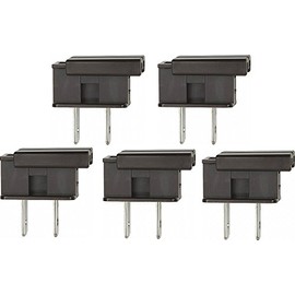 Creative Hobbies Easy Snap On End Plug, Replacement Electical Plug for SPT-1 Wire - Polarized, 8 Amp, 125 Volt, Brown | 5 Pack