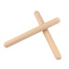 MOVKZACV 8pairs Classical Wood Claves Natural Hardwood Percussion Instrument Rhythm