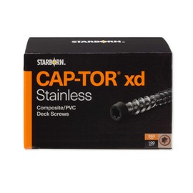 Starborn Cap-Tor xd Epoxy #10 x 2-3/4" Screws for PVC & Composite Decking - 350 Count - Ashwood