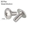 sourcing map Machine Screws, M4x8mm Phillips Screw, 304 Stainless Steel,