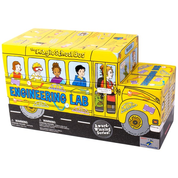 The Magic School Bus: Engineering Lab By Horizon Group USA, Homeschool STEM Kits for Kids, Includes Hands-On Educational Manual, Experiment Cards, Buzzer, Flashlight, Solar Panel, Buzzer, Wires & More