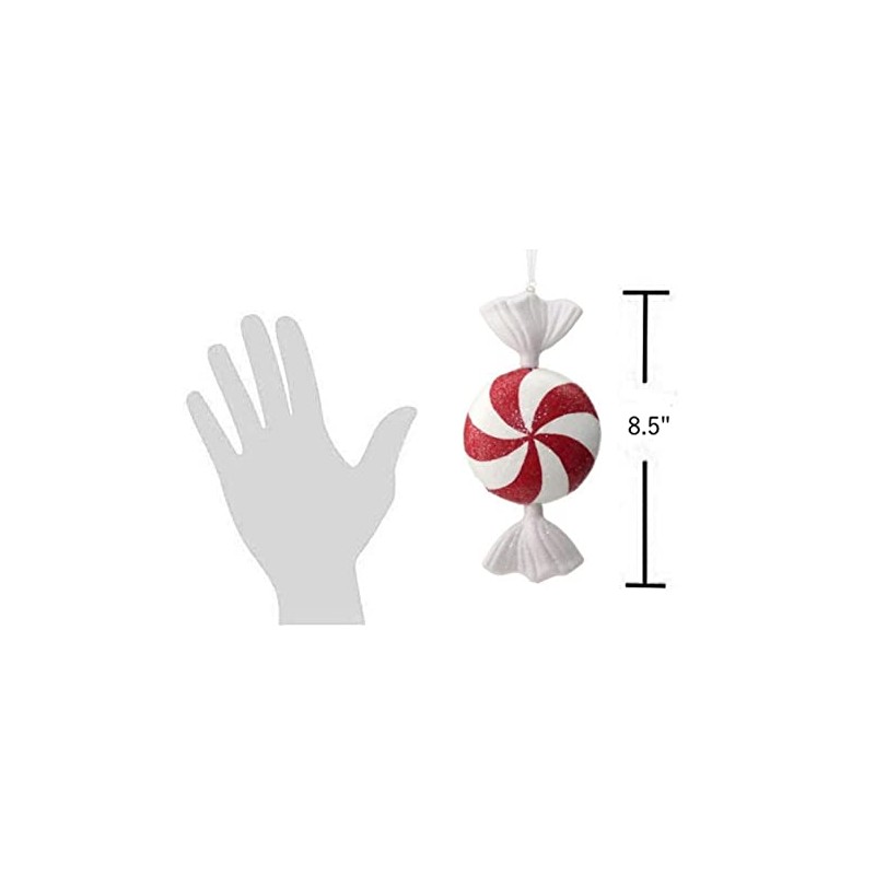 Novelty Peppermint Candy Ornament (White)