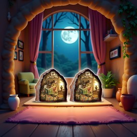 2Pcs Mouse Hole Wall Decal, 3D Mouse Hole Realistics Wall Sticker, Reading Book in a Hole Decal Fun Art, Water Proof Stickers for Bedroom Decor Treatments and Supplies