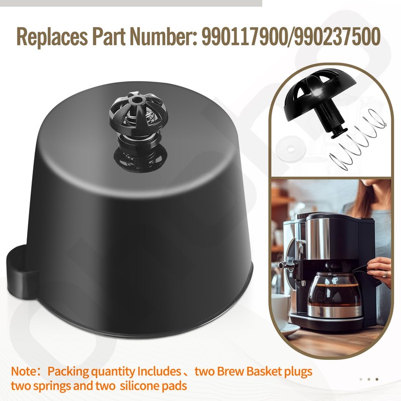 2 Pack Coffee Maker Brew Basket Water Stop Valve Kit