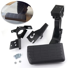 75313-01A Rear Bed Step Retractable Bumper Step for 2017 2018 2019 2020 2021 2022 Ford F250 F350 F450 (F450 Will not Work with The Vibration dampner Installed) Folding Truck Tailgate Step