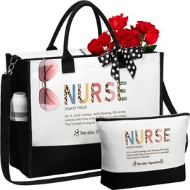 Nurse Gifts for Women, Nurses Day 2024 Gifts for Nurses, Best Nurses Week Gifts Nurse Canvas Tote Bag & Makeup Bag, Funny Nurse Appreciation Gifts Nurse Practitioner Gifts Nurse Graduate Gifts
