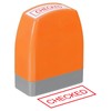 PATIKIL Self Inking Stamp "CHECKED" Red Ink Office Document Business