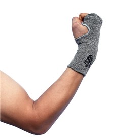 VITAL SALVEO CJ-5104 Wrist & Palm Compression Wrist Sleeve, Wristband, 1 Piece (Single Arm), Light Gray (S)