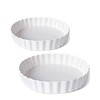 DELLING Set of 2 Tart Pans, 9.5 inch Quiche Pan,