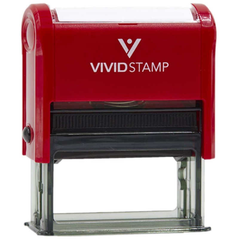 Basic Reconciled Self Inking Rubber Stamp (Red Ink) - Q-400