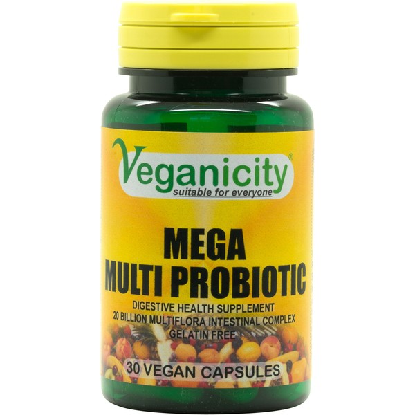 Veganicity Mega Multi Probiotic 20 Billion Multi-strain Probiotic : Digestive