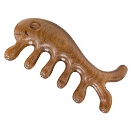 Outanaya Wooden Wide Tooth Comb for Men and Women Scalp Massage Brush for Curly and Straight Hair Portable Sandalwood Detangler Comb for Care and Travel