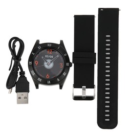 M11 Smart Wristwatch Round Screen Sleep Monitor Music Sports Watch for Adult (Black)