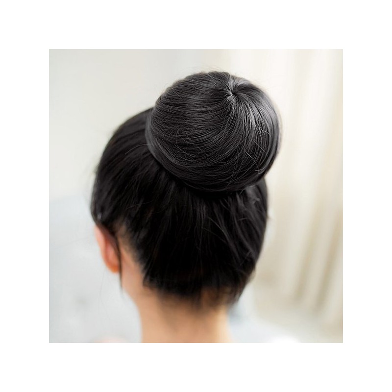 언니네 가발 똥머리 헤어망 가발(내추럴블랙) Sister's Wig Bun Hair Net