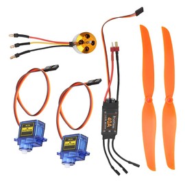 RC Plane Parts, A2212 1000KV Brushless Motor 40A ESC SG90 9G Micro Servo 1060 Propeller Combo Kit for RC Airplane Rc Plane Kit