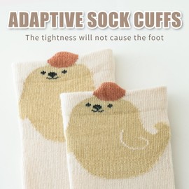 Decorie Baby Stopper Socks Children's Non-Slip Cotton ABS Socks Baby Crawling Socks Pack of 5, c