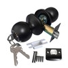YEZOND Solid Metal Door Knob and Handle with Key, Cylindrical