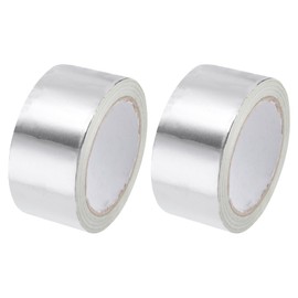 sourcing map Aluminum Foil Tape 2 Inch x 20 Yards Silver High Temperature Tape for HVAC, Sealing, Patching Hot and Cold Air Ducts 2 Pcs