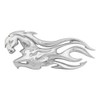 Grand General 90191 Chrome Plastic 'Flamed Horse' Mud Flap Cut-Out