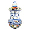 Generic Portuguese Pottery Hand Painted Alcobaça Ceramic Wall Lantern (Large)