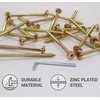 SKIR'CO (Pack of 30) Yellow Zinc Plated Wood Joining Screws