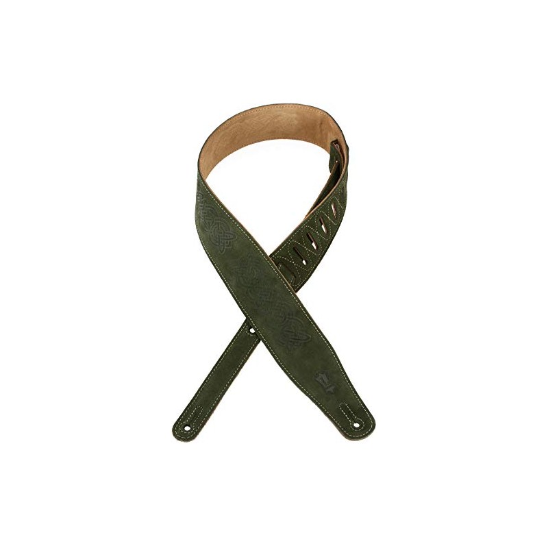 Levy's Leathers 2.5" Suede Leather Guitar Strap Celtic Knot Emboss