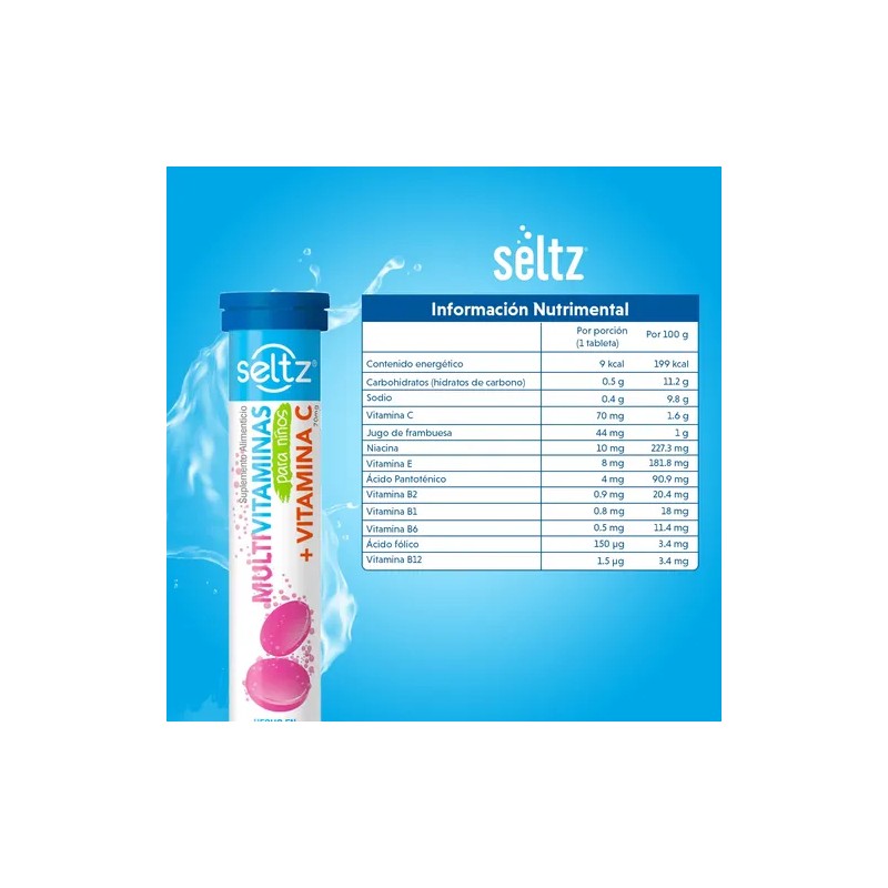 Multivitaminas Vit Niños Seltz Pack Tabletas Efervece