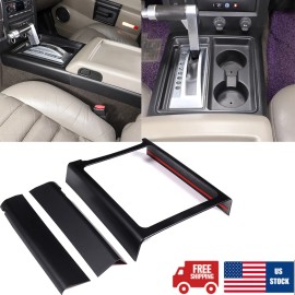 autopart2021 Matte Black Interior Gear Shift Panel Side Trim Cover For Hummer H2 2003-2007 US