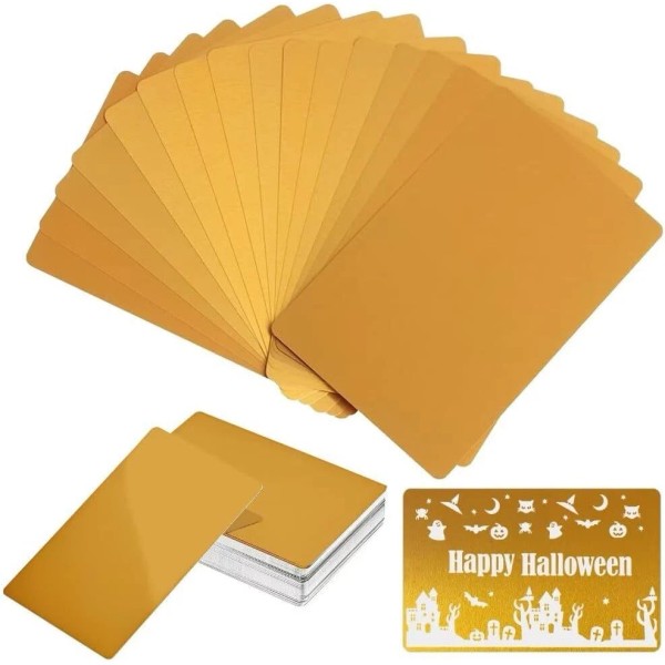 No Brand 50pcs/Set 0.4mm thickness Aluminum Metal Business Cards DIY