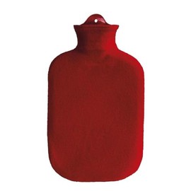 Sanger 2 Litre Hot Water Bottle With Red Comfortable Removable Fleece Cover