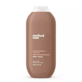 Sandalwood 방법 남성 바디워시 샌달우드 + 베티버 파라벤 및 프탈레이트 프리 18온스(1팩) [Sea + Surf] Method Men's Body Wash Sandalwood + Vetiver Paraben and Phthalate Free 18oz (1 pack) [Sea + Surf]