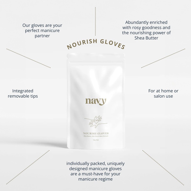 Navy Nourish Hand Gloves - One Pair - Must-Have for