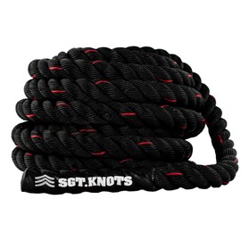 SGT KNOTS Twisted Battle Rope - Weighted Exercise Rope for Strength Training, CrossFit, Battling, Climbing & the Gym (1.5" x 40ft)