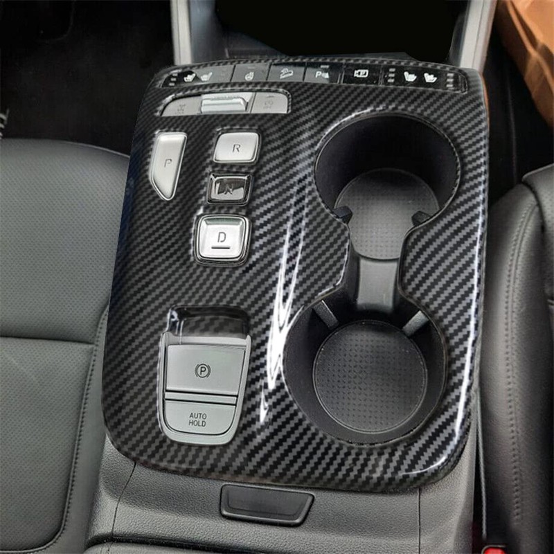 ruihe Carbon Fiber Pattern Car Gear Shift Knob Console Panel