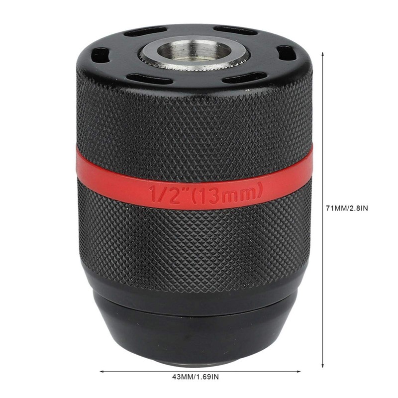 Drill Chuck, Drill Chuck Adapter, Self-tighten 1/2-20UNF Drill Accessories for