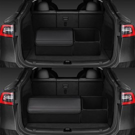 car organizers and storage for SUV,trunk organizer for sedan, leather foldable sleek box with lid,collapsible cargo bins, tool accessories containers,Collapsible Suede velvet (22 inch Covered)